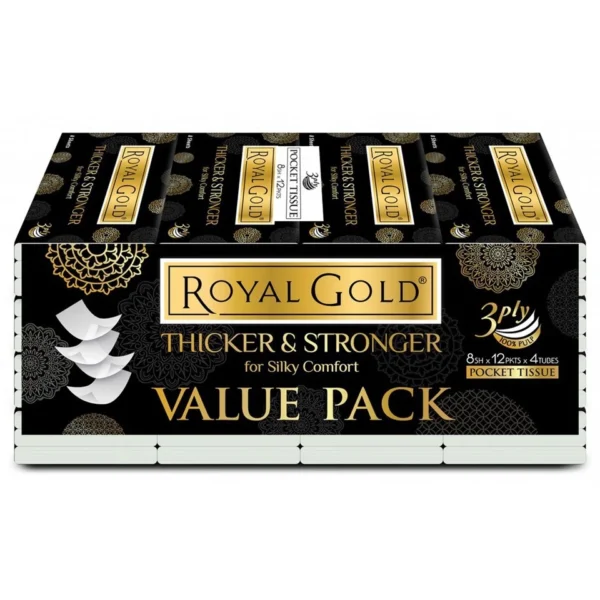 Royal Gold Luxurious Pocket Tissue White