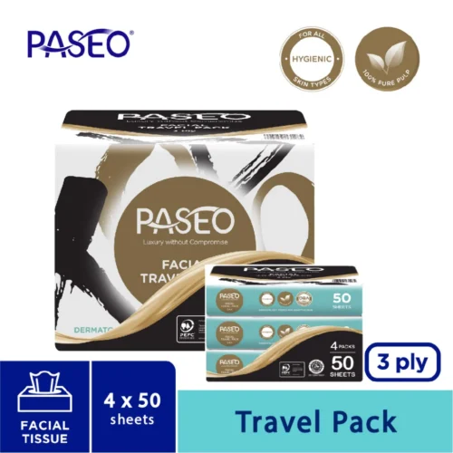 PASEO Tissue 3PLY Travel Pack