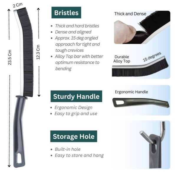 Koxuky Hard Bristle Crevice Cleaning Brush Small Cleaning Brushes